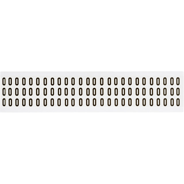 Zahlen & Buchstaben, B-499 (Nylongewebe), Weiß - 0 , 12,7 x 9,5 mm