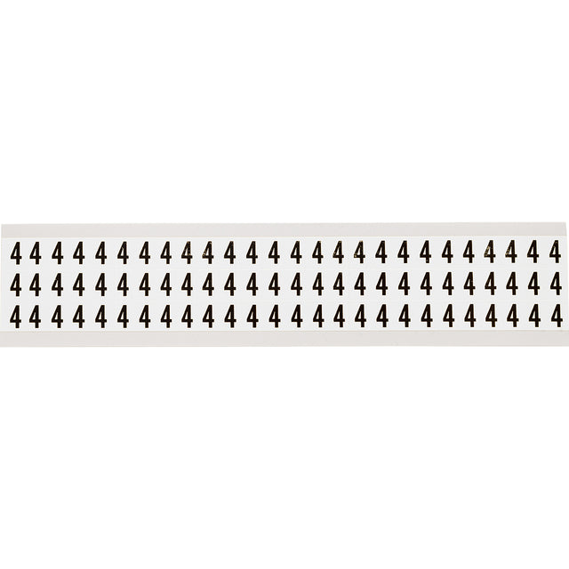 Zahlen & Buchstaben, B-499 (Nylongewebe), Weiß - 4 , 12,7 x 9,5 mm
