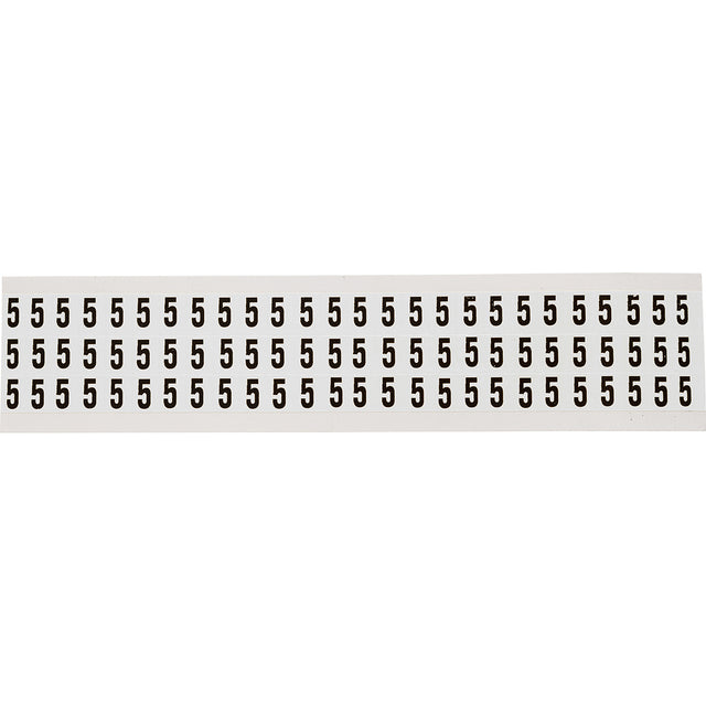 Zahlen & Buchstaben, B-499 (Nylongewebe), Weiß - 5 , 12,7 x 9,5 mm