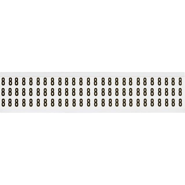 Zahlen & Buchstaben, B-499 (Nylongewebe), Weiß - 8 , 12,7 x 9,5 mm