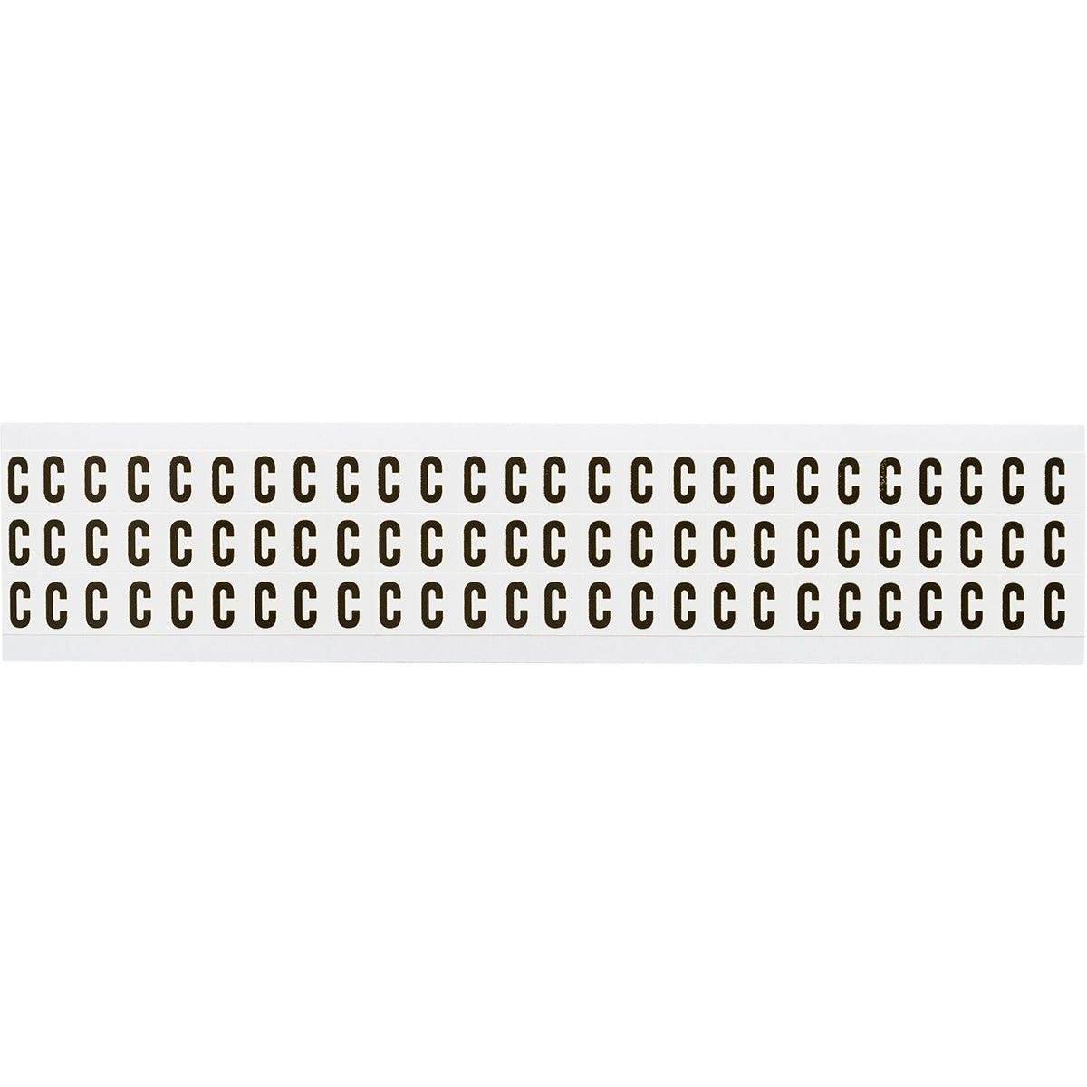 Zahlen & Buchstaben, B-499 (Nylongewebe), Weiß - C , 12,7 x 9,5 mm