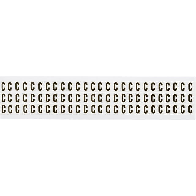 Zahlen & Buchstaben, B-499 (Nylongewebe), Weiß - C , 12,7 x 9,5 mm