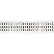 Zahlen & Buchstaben, B-499 (Nylongewebe), Weiß - E , 12,7 x 9,5 mm