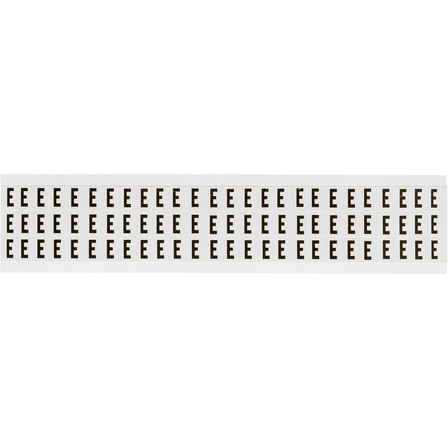 Zahlen & Buchstaben, B-499 (Nylongewebe), Weiß - E , 12,7 x 9,5 mm