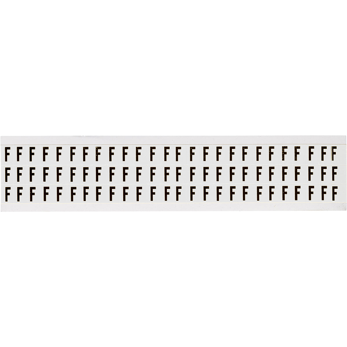 Zahlen & Buchstaben, B-499 (Nylongewebe), Weiß - F , 12,7 x 9,5 mm