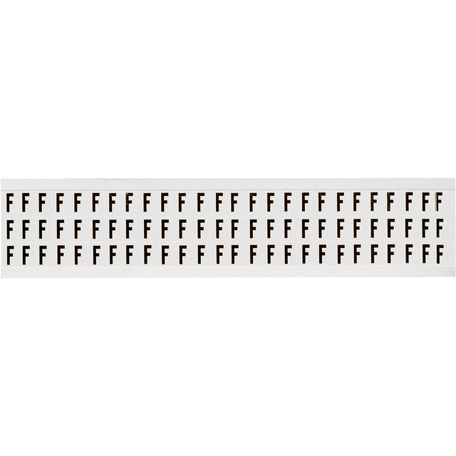 Zahlen & Buchstaben, B-499 (Nylongewebe), Weiß - F , 12,7 x 9,5 mm