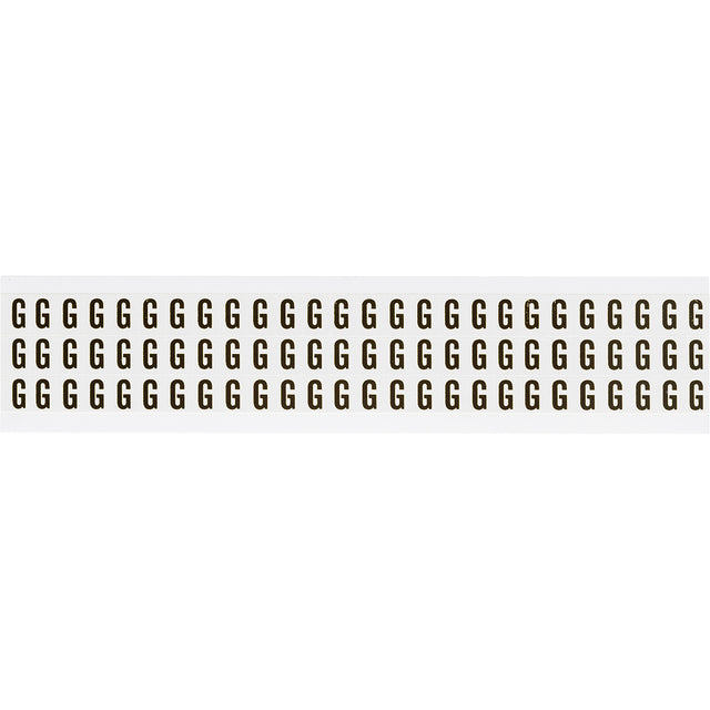 Zahlen & Buchstaben, B-499 (Nylongewebe), Weiß - G , 12,7 x 9,5 mm