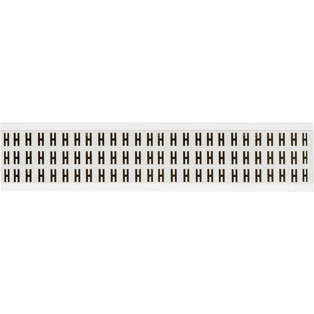 Zahlen & Buchstaben, B-499 (Nylongewebe), Weiß - H , 12,7 x 9,5 mm