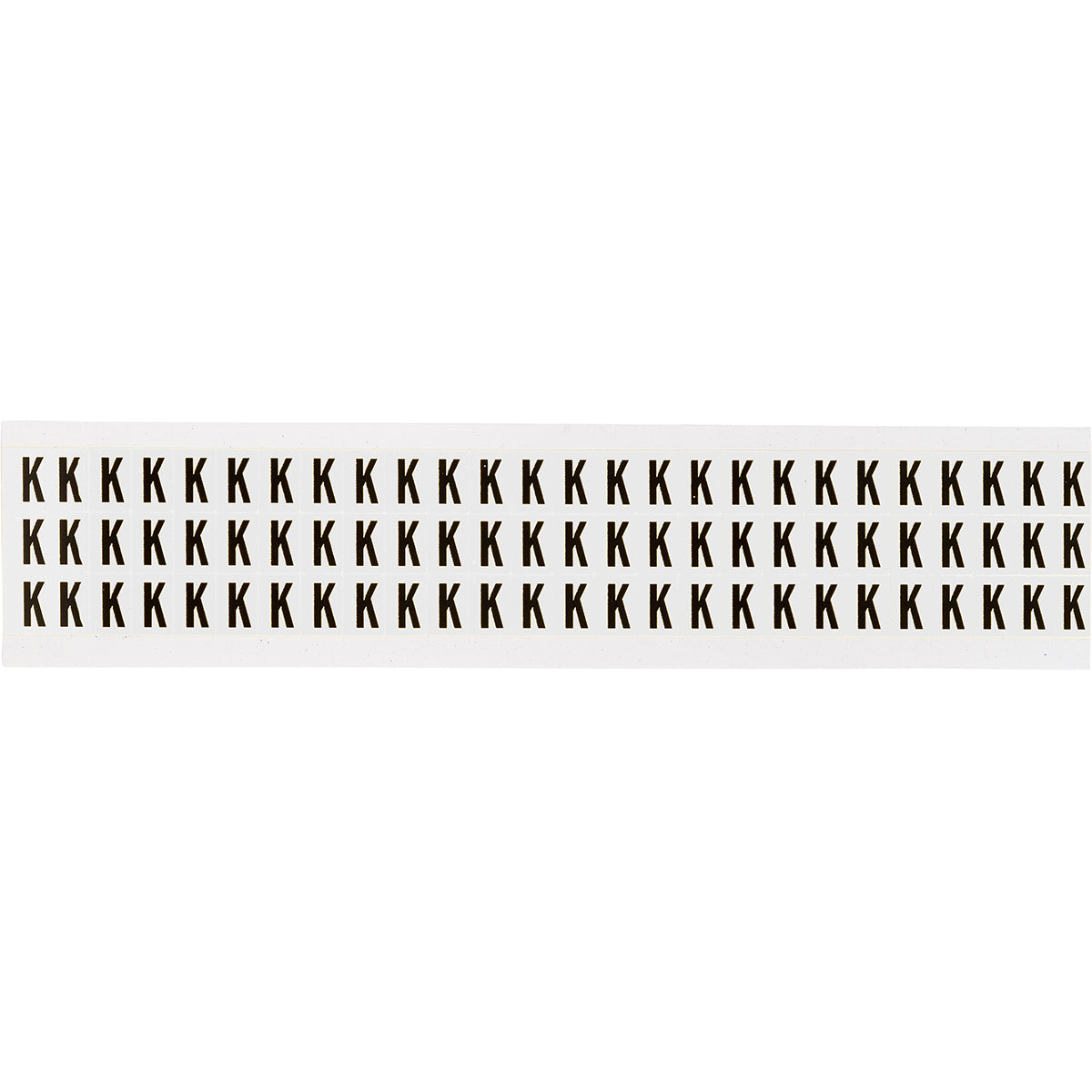 Zahlen & Buchstaben, B-499 (Nylongewebe), Weiß - K , 12,7 x 9,5 mm