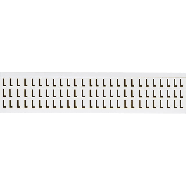 Zahlen & Buchstaben, B-499 (Nylongewebe), Weiß - L , 12,7 x 9,5 mm