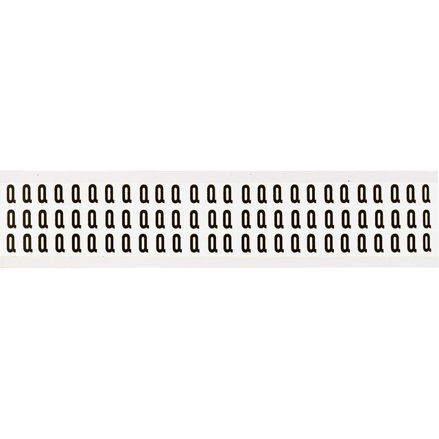 Zahlen & Buchstaben, B-499 (Nylongewebe), Weiß - Q , 12,7 x 9,5 mm