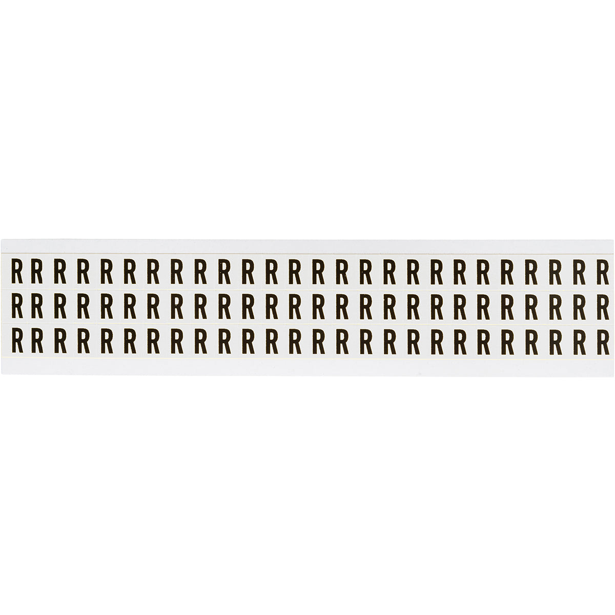 Zahlen & Buchstaben, B-499 (Nylongewebe), Weiß - R , 12,7 x 9,5 mm