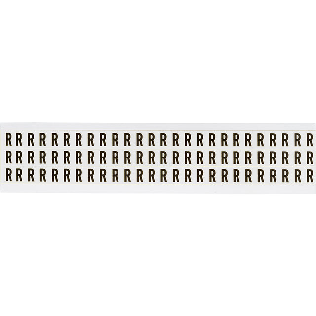 Zahlen & Buchstaben, B-499 (Nylongewebe), Weiß - R , 12,7 x 9,5 mm