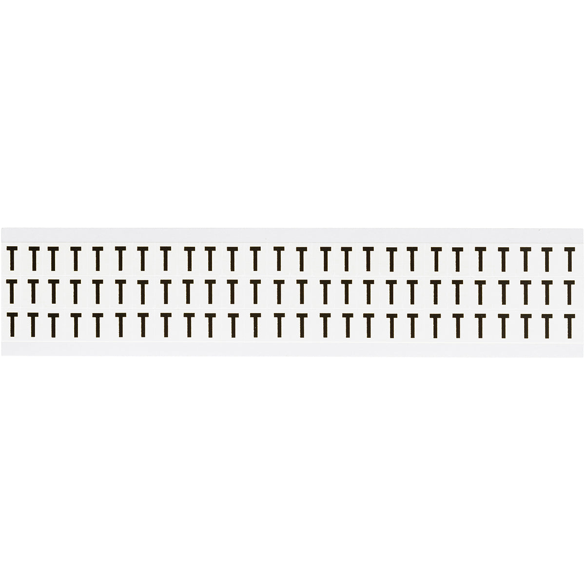 Zahlen & Buchstaben, B-499 (Nylongewebe), Weiß - T , 12,7 x 9,5 mm