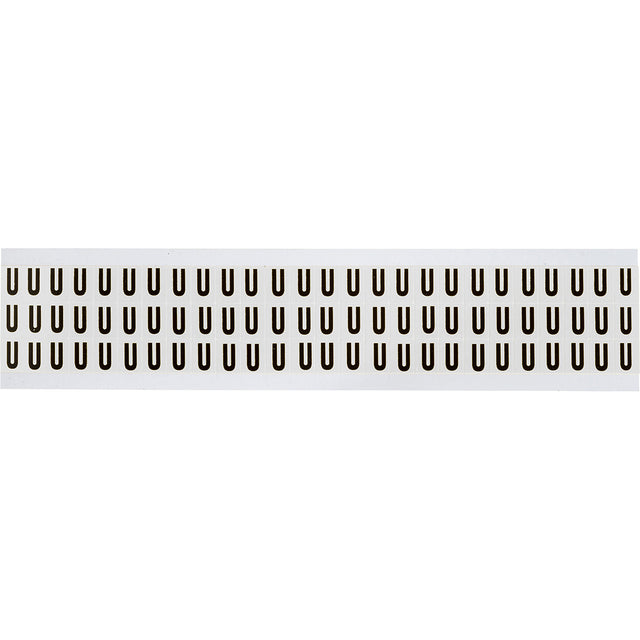 Zahlen & Buchstaben, B-499 (Nylongewebe), Weiß - U , 12,7 x 9,5 mm
