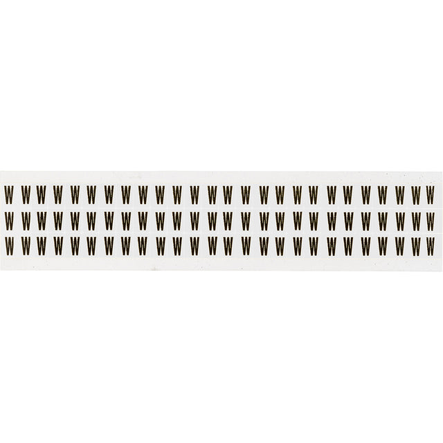 Zahlen & Buchstaben, B-499 (Nylongewebe), Weiß - W , 12,7 x 9,5 mm