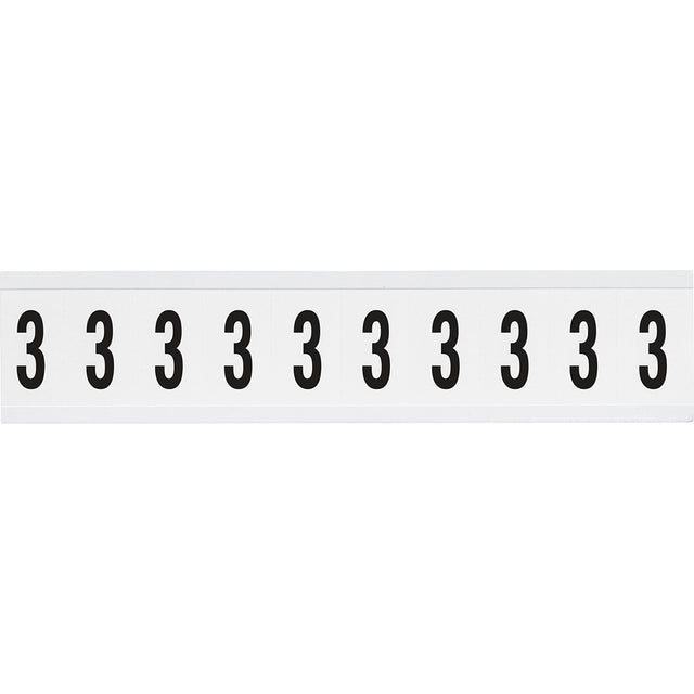 Zahlen & Buchstaben, B-499 (Nylongewebe), Weiß - 3 , 38 x 22 mm