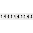 Zahlen & Buchstaben, B-499 (Nylongewebe), Weiß - 4 , 38 x 22 mm