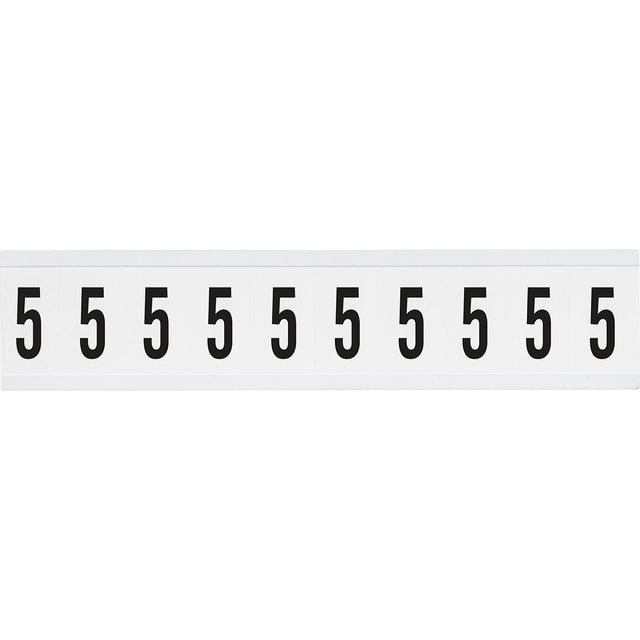 Zahlen & Buchstaben, B-499 (Nylongewebe), Weiß - 5 , 38 x 22 mm