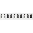 Zahlen & Buchstaben, B-499 (Nylongewebe), Weiß - 8 , 38 x 22 mm