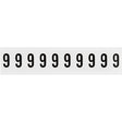 Zahlen & Buchstaben, B-499 (Nylongewebe), Weiß - 9 , 38 x 22 mm