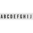 Zahlen & Buchstaben, B-499 (Nylongewebe), Weiß - A - J , 38 x 22 mm