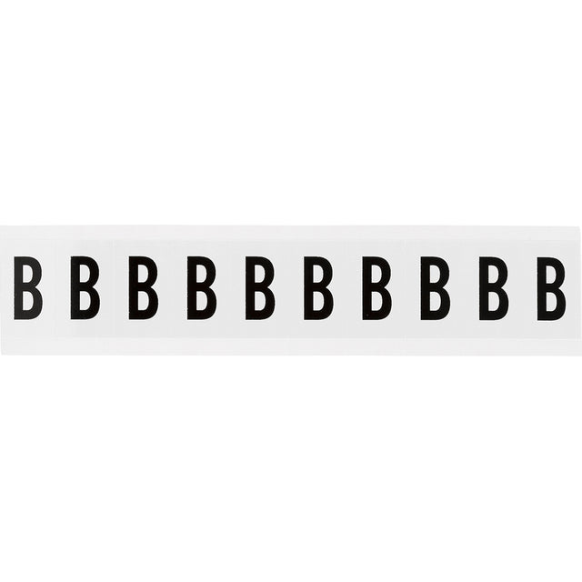Zahlen & Buchstaben, B-499 (Nylongewebe), Weiß - B , 38 x 22 mm
