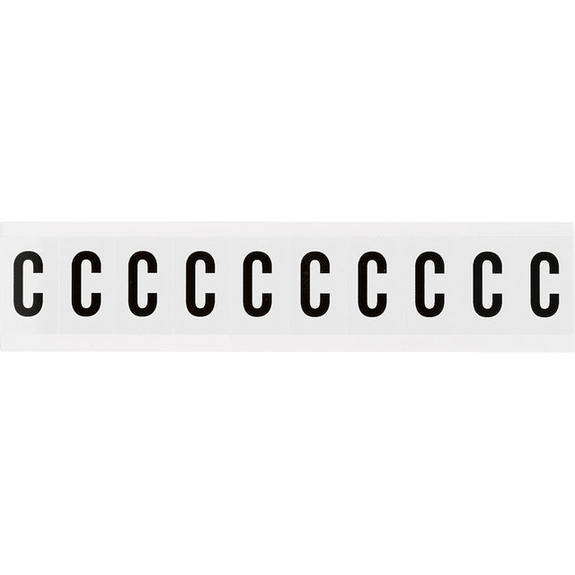Zahlen & Buchstaben, B-499 (Nylongewebe), Weiß - C , 38 x 22 mm