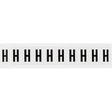 Zahlen & Buchstaben, B-499 (Nylongewebe), Weiß - H , 38 x 22 mm