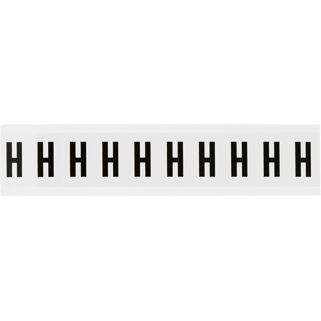 Zahlen & Buchstaben, B-499 (Nylongewebe), Weiß - H , 38 x 22 mm