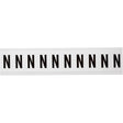 Zahlen & Buchstaben, B-499 (Nylongewebe), Weiß - N , 38 x 22 mm