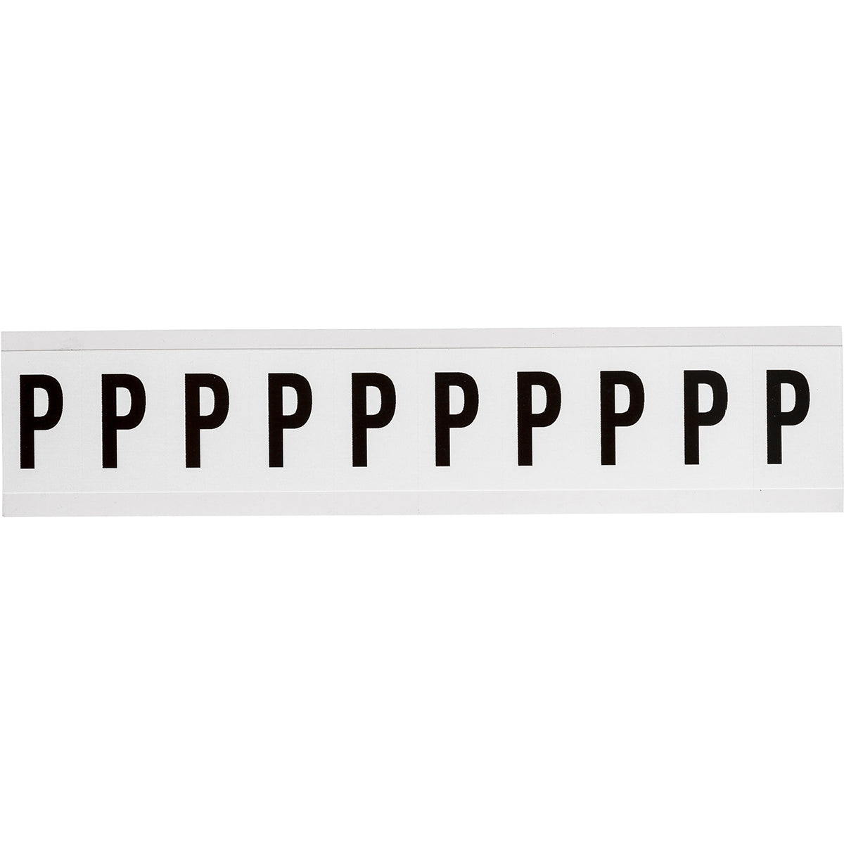 Zahlen & Buchstaben, B-499 (Nylongewebe), Weiß - P , 38 x 22 mm