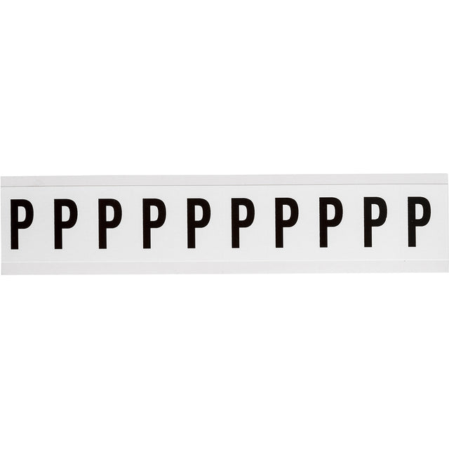 Zahlen & Buchstaben, B-499 (Nylongewebe), Weiß - P , 38 x 22 mm