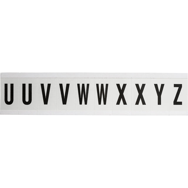 Zahlen & Buchstaben, B-499 (Nylongewebe), Weiß - U - Z , 38 x 22 mm