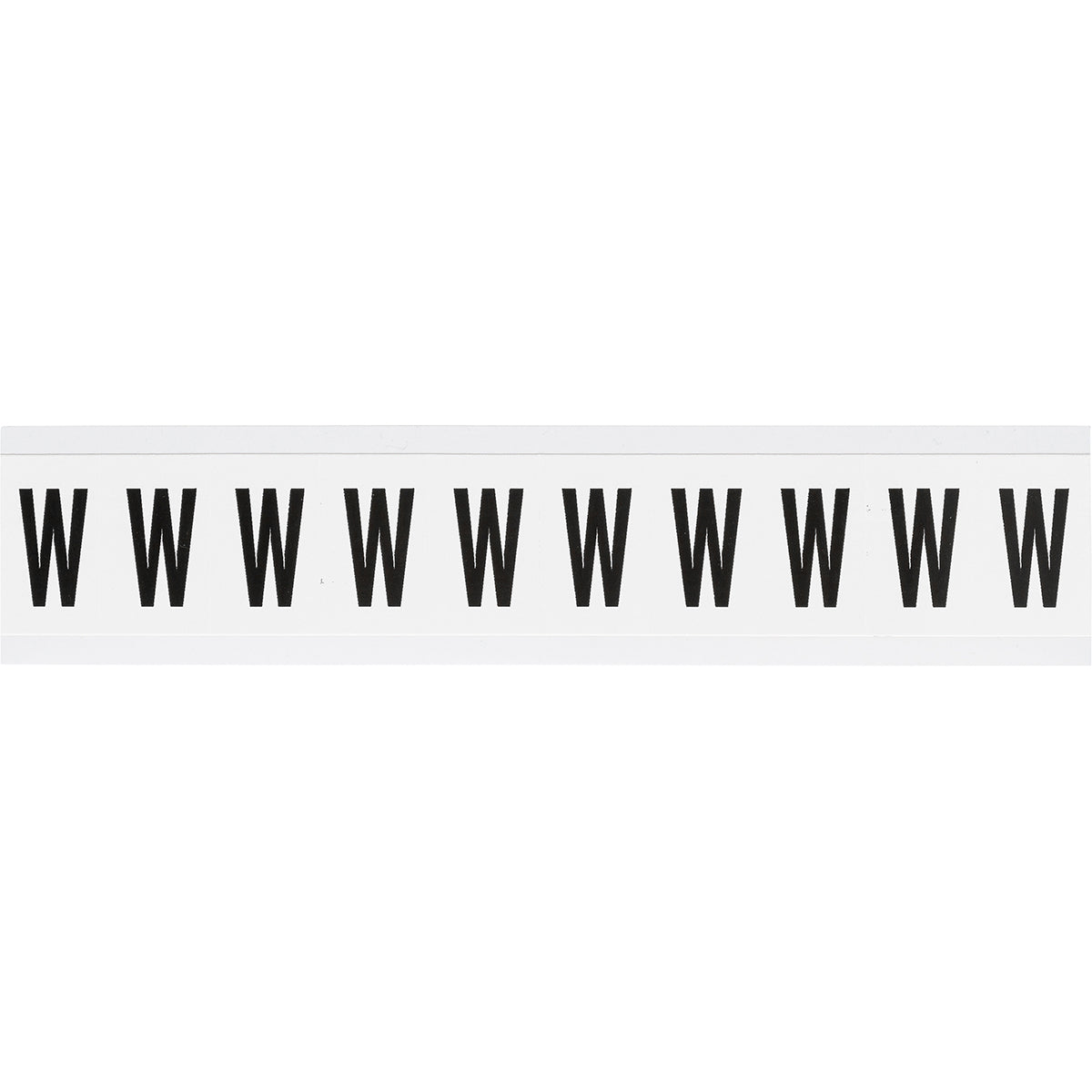 Zahlen & Buchstaben, B-499 (Nylongewebe), Weiß - W , 38 x 22 mm