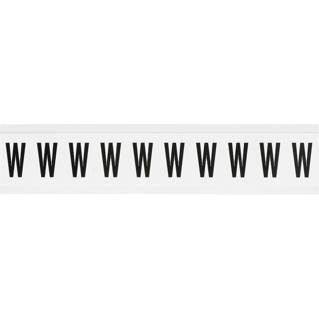 Zahlen & Buchstaben, B-499 (Nylongewebe), Weiß - W , 38 x 22 mm