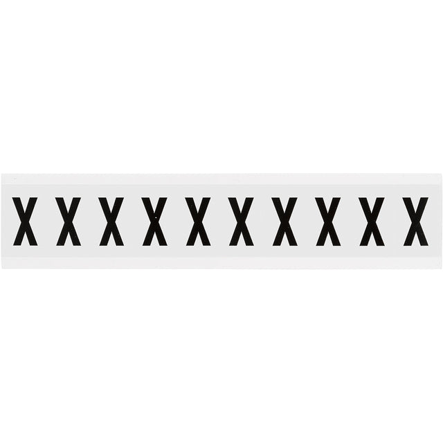 Zahlen & Buchstaben, B-499 (Nylongewebe), Weiß - X , 38 x 22 mm