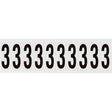 Zahlen & Buchstaben, B-499 (Nylongewebe), Weiß - 3 , 57 x 22 mm