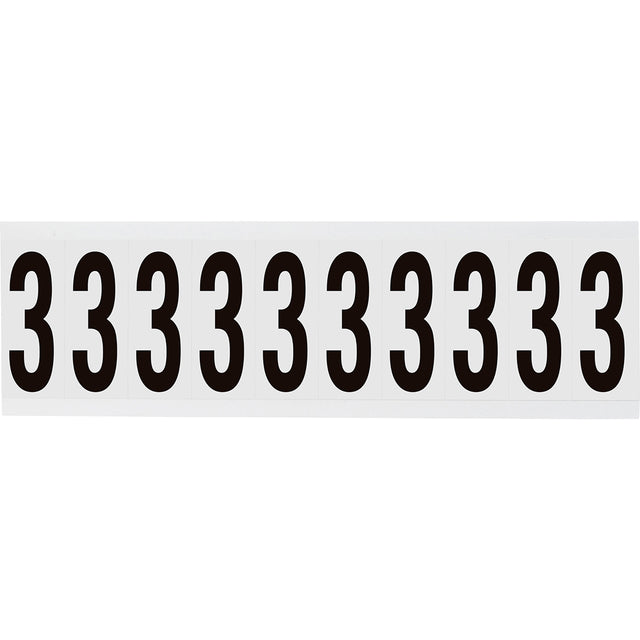Zahlen & Buchstaben, B-499 (Nylongewebe), Weiß - 3 , 57 x 22 mm