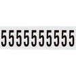 Zahlen & Buchstaben, B-499 (Nylongewebe), Weiß - 5 , 57 x 22 mm