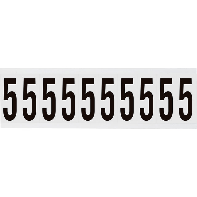 Zahlen & Buchstaben, B-499 (Nylongewebe), Weiß - 5 , 57 x 22 mm