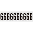 Zahlen & Buchstaben, B-499 (Nylongewebe), Weiß - 6 , 57 x 22 mm