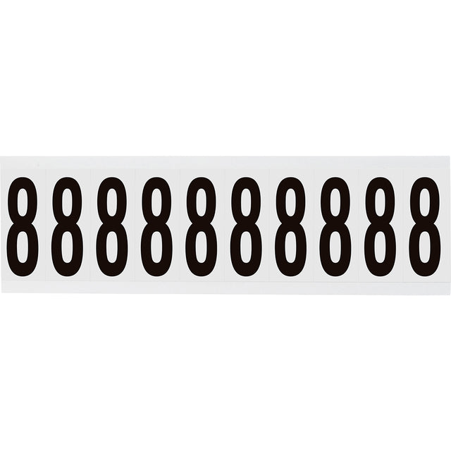 Zahlen & Buchstaben, B-499 (Nylongewebe), Weiß - 8 , 57 x 22 mm