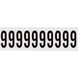 Zahlen & Buchstaben, B-499 (Nylongewebe), Weiß - 9 , 57 x 22 mm