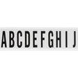 Zahlen & Buchstaben, B-499 (Nylongewebe), Weiß A - J , 57 x 22 mm