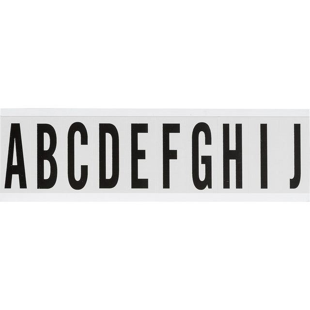 Zahlen & Buchstaben, B-499 (Nylongewebe), Weiß A - J , 57 x 22 mm