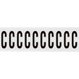 Zahlen & Buchstaben, B-499 (Nylongewebe), Weiß - C , 57 x 22 mm
