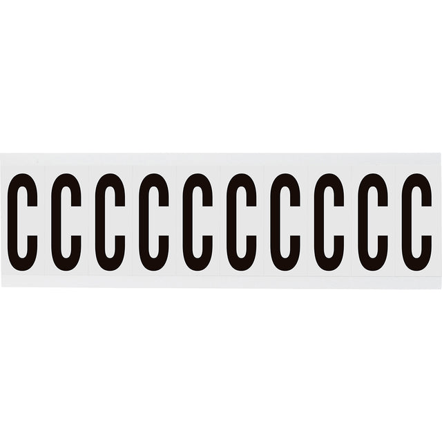Zahlen & Buchstaben, B-499 (Nylongewebe), Weiß - C , 57 x 22 mm