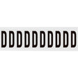 Zahlen & Buchstaben, B-499 (Nylongewebe), Weiß - D , 57 x 22 mm