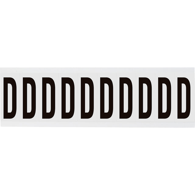Zahlen & Buchstaben, B-499 (Nylongewebe), Weiß - D , 57 x 22 mm